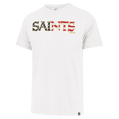 New Orleans Saints '47 Flag Script Franklin T-Shirt White | 47 brand