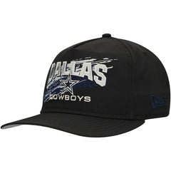 Dallas Cowboys New Era Throwback Brush Golfer Snapback Hat Black | NFL