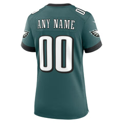 Philadelphia Eagles Women's Custom Game Jersey Midnight Green | Nike for Sale