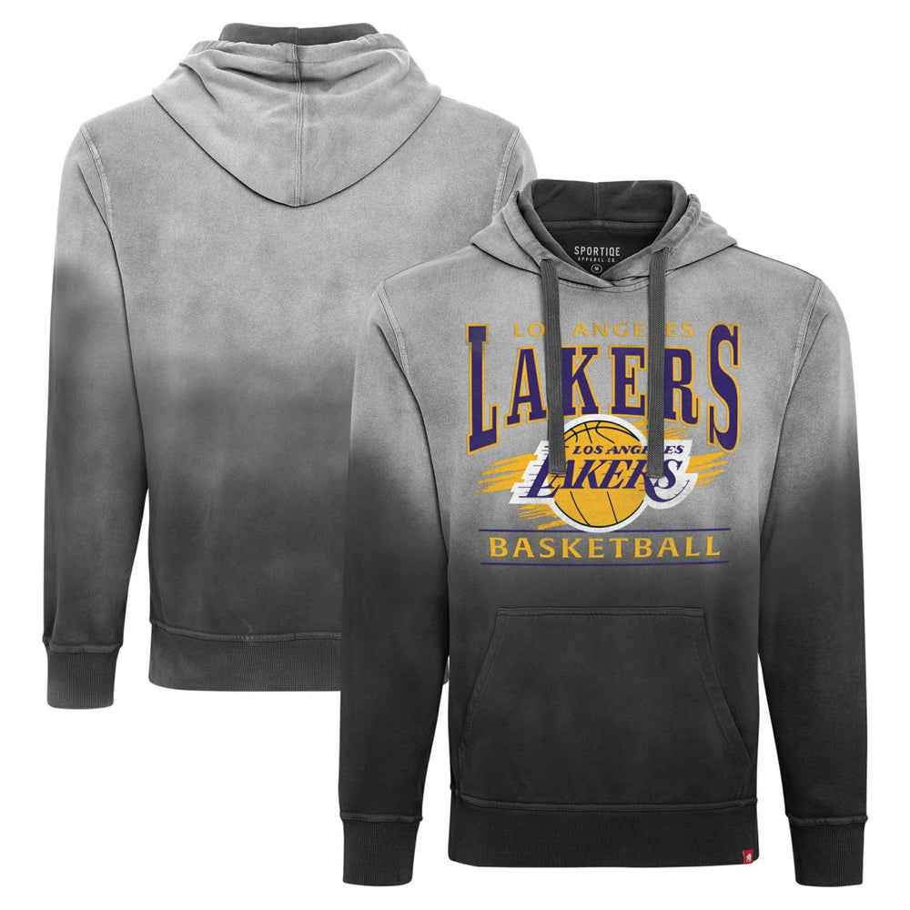 Los Angeles Lakers Sportiqe Unisex Blake Sun-Fade Pullover Hoodie Black - NBA