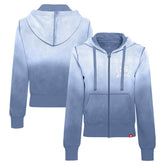 Philadelphia 76ers Sportiqe Women's Carli Sun Fade Full-Zip Hoodie Blue - NBA