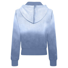 Philadelphia 76ers Sportiqe Women's Carli Sun Fade Full-Zip Hoodie Blue - NBA