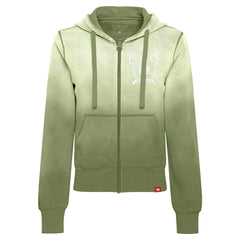 Boston Celtics Sportiqe Women's Carli Sun Fade Full-Zip Hoodie Olive - NBA