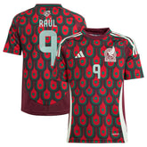 Raul Jimenez Mexico National Team Youth 2024 Home Replica Player Jersey Burgundy | Adidas Sale