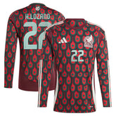 Hirving Lozano Mexico National Team 2024 Home Replica Player Long Sleeve Jersey Burgundy | Adidas discount