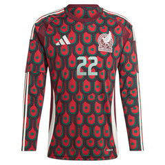 Hirving Lozano Mexico National Team 2024 Home Replica Player Long Sleeve Jersey Burgundy | Adidas discount