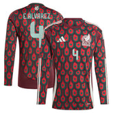 Edson Alvarez Mexico National Team 2024 Home Replica Player Long Sleeve Jersey Burgundy | Adidas discount