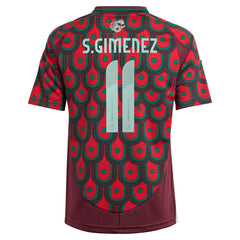 Santiago Giménez Mexico National Team Youth 2024 Home Replica Player Jersey Burgundy | Adidas discount