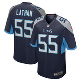 JC Latham Tennessee Titans Player Game Jersey Navy | Nike for Sale