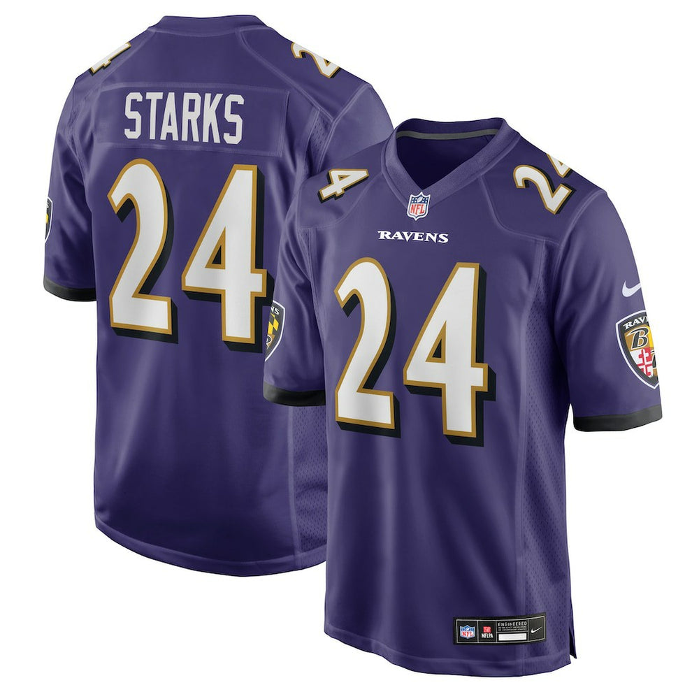 Malaki Starks Baltimore Ravens 2025 NFL Draft First Round Pick Game Jersey Purple | Nike for Sale