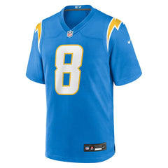 Omarion Hampton Los Angeles Chargers 2025 NFL Draft First Round Pick Game Jersey Powder Blue | Nike for Sale