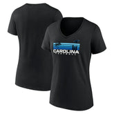 Carolina Panthers Women's Defensive Stand V-Neck T-Shirt Black | NFL
