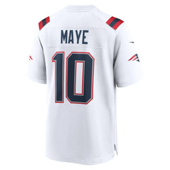 Drake Maye New England Patriots Player Game Jersey White | Nike for Sale