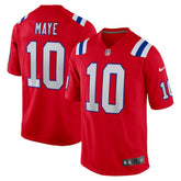 Drake Maye New England Patriots Player Game Jersey Red | Nike for Sale