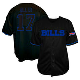 Josh Allen Buffalo Bills Big & Tall Baseball Button-Up Shirt Black | Fanatics