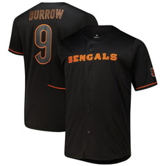 Joe Burrow Cincinnati Bengals Big & Tall Baseball Button-Up Shirt Black | Fanatics