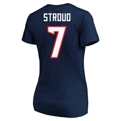 C.J. Stroud Houston Texans Women's Plus Size Fair Catch Name & Number Scoop Neck T-Shirt Navy | NFL