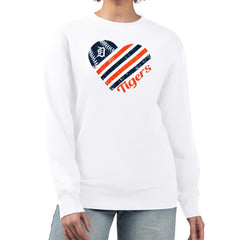 Detroit Tigers G-III 4Her by Carl Banks Women's Heart Logo Fleece Pullover Sweatshirt - MLB