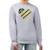 Athletics G-III 4Her by Carl Banks Women's Heart Logo Fleece Pullover Sweatshirt - MLB