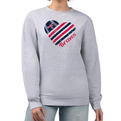 Atlanta Braves G-III 4Her by Carl Banks Women's Heart Logo Fleece Pullover Sweatshirt - MLB