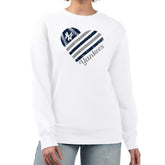 New York Yankees G-III 4Her by Carl Banks Women's Heart Logo Fleece Pullover Sweatshirt - MLB