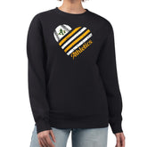 Athletics G-III 4Her by Carl Banks Women's Heart Logo Fleece Pullover Sweatshirt - MLB