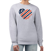 Detroit Tigers G-III 4Her by Carl Banks Women's Heart Logo Fleece Pullover Sweatshirt - MLB