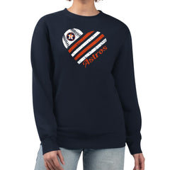 Houston Astros G-III 4Her by Carl Banks Women's Heart Logo Fleece Pullover Sweatshirt - MLB