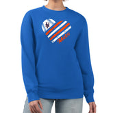 New York Mets G-III 4Her by Carl Banks Women's Heart Logo Fleece Pullover Sweatshirt - MLB