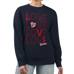 Washington Nationals G-III 4Her by Carl Banks Women's Love Team Logo Fleece Pullover Sweatshirt - MLB