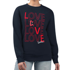 Cleveland Guardians G-III 4Her by Carl Banks Women's Love Team Logo Fleece Pullover Sweatshirt - MLB