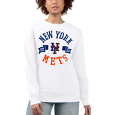 New York Mets G-III 4Her by Carl Banks Women's Team Logo Fleece Pullover Sweatshirt - MLB