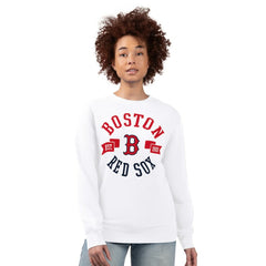 Boston Red Sox G-III 4Her by Carl Banks Women's Team Logo Fleece Pullover Sweatshirt - MLB