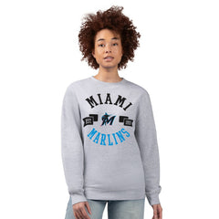 Miami Marlins G-III 4Her by Carl Banks Women's Team Logo Fleece Pullover Sweatshirt - MLB