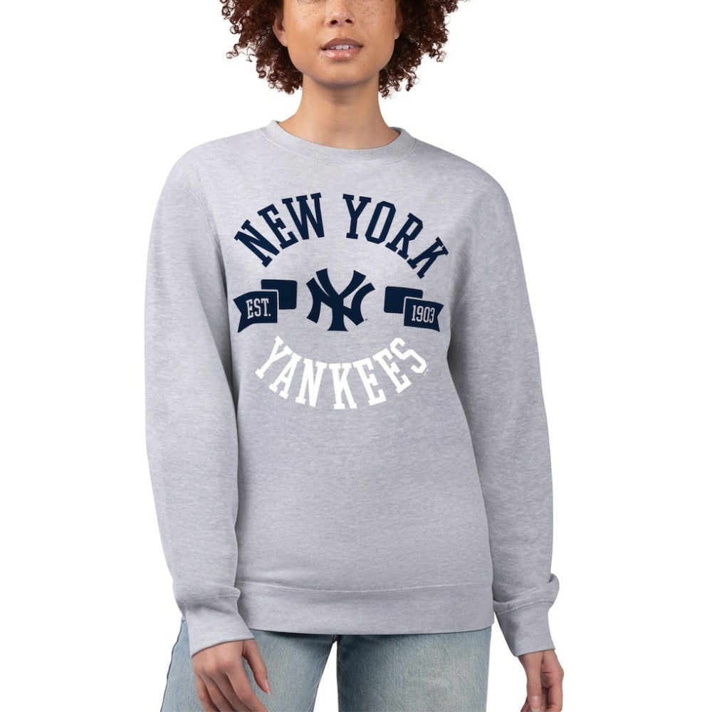 New York Yankees G-III 4Her by Carl Banks Women's Team Logo Fleece Pullover Sweatshirt - MLB