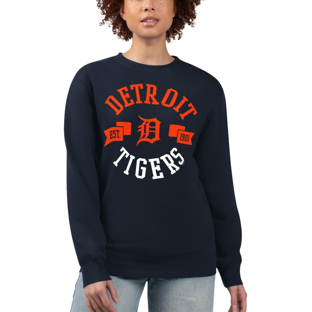 Detroit Tigers G-III 4Her by Carl Banks Women's Team Logo Fleece Pullover Sweatshirt - MLB