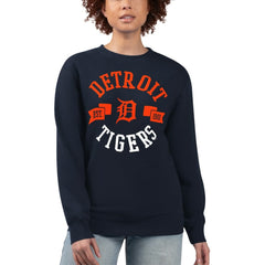 Detroit Tigers G-III 4Her by Carl Banks Women's Team Logo Fleece Pullover Sweatshirt - MLB