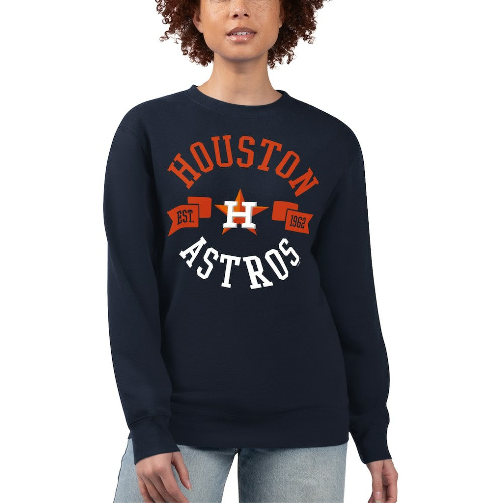 Houston Astros G-III 4Her by Carl Banks Women's Team Logo Fleece Pullover Sweatshirt - MLB