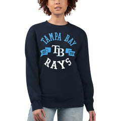 Tampa Bay Rays G-III 4Her by Carl Banks Women's Team Logo Fleece Pullover Sweatshirt - MLB