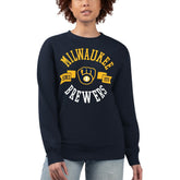 Milwaukee Brewers G-III 4Her by Carl Banks Women's Team Logo Fleece Pullover Sweatshirt - MLB