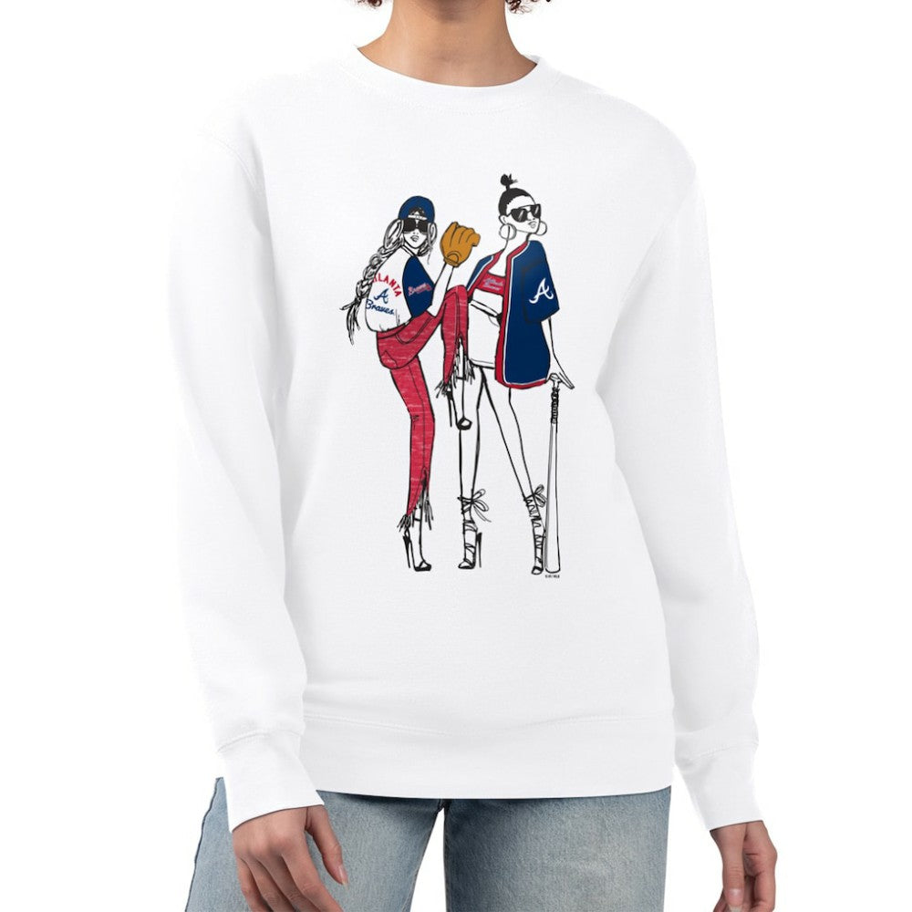 Atlanta Braves G-III 4Her by Carl Banks Women's Baseball Girls Fleece Pullover Sweatshirt - MLB