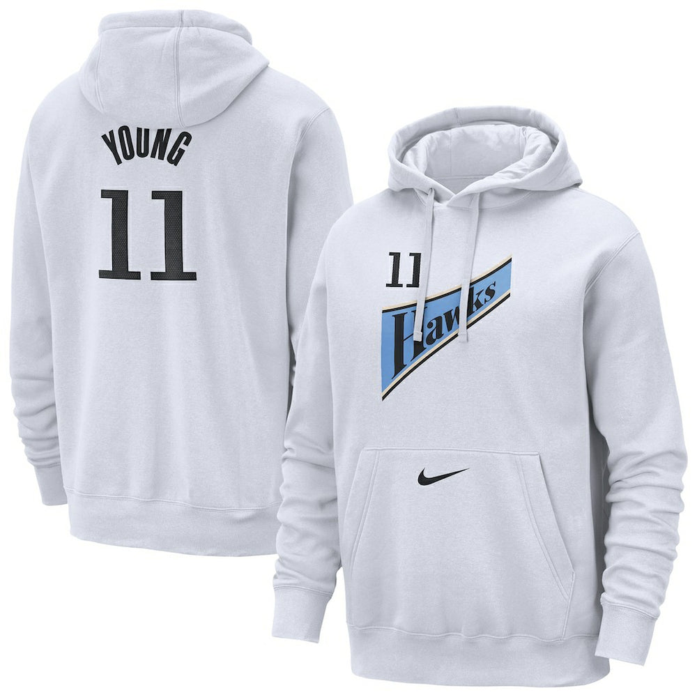 Trae Young Atlanta Hawks 2024/25 Name & Number Pullover Hoodie White - NBA