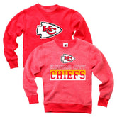Kansas City Chiefs Wes & Willy Youth Reversible Fleece Pullover Sweatshirt Red | NFL