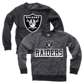 Las Vegas Raiders Wes & Willy Youth Reversible Fleece Pullover Sweatshirt Black | NFL