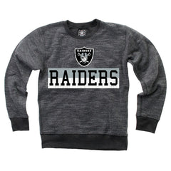 Las Vegas Raiders Wes & Willy Youth Reversible Fleece Pullover Sweatshirt Black | NFL