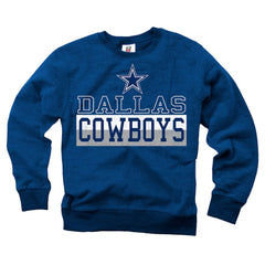 Dallas Cowboys Wes & Willy Youth Reversible Fleece Pullover Sweatshirt Navy | NFL