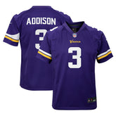 Jordan Addison Minnesota Vikings Youth Game Jersey Purple | Nike for Sale
