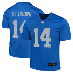 Amon-Ra St. Brown Detroit Lions Youth Game Jersey Blue | Nike for Sale