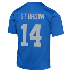 Amon-Ra St. Brown Detroit Lions Youth Game Jersey Blue | Nike for Sale
