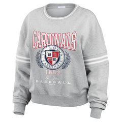 St. Louis Cardinals WEAR by Erin Andrews Women's Domestic Crest Pullover Sweatshirt - MLB